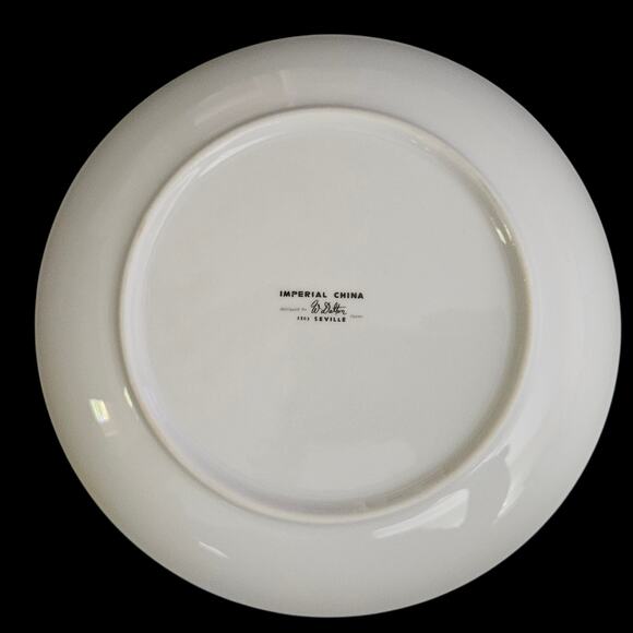 Imperial China Seville 5303 W Dalton 7.5" Bowls Set of 3 Japan Blue Floral Gold - Picture 3 of 6